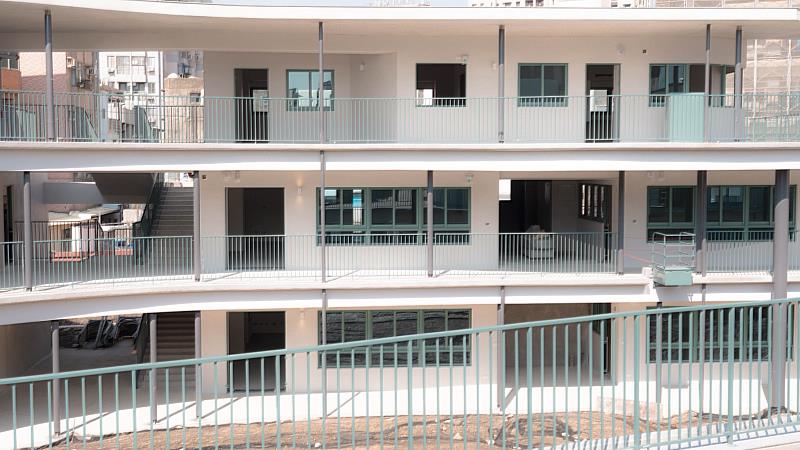 新竹幼兒園新建工程進度已逾78.7%,116學年度將完工啟用。