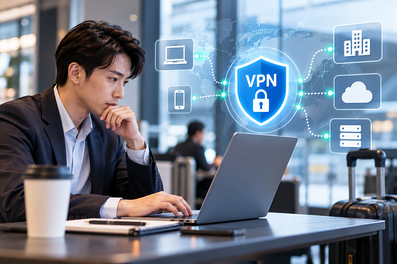 VPN是企業遠端工作的常見安全工具，但不代表連線後就能完全避免資安風險。近期Ivanti遠端存取設備漏洞遭實際利用，再次提醒企業重視設備更新、帳號權限與異常監控。Cloudmax匯智資訊提醒，企業應從遠端存取架構、身分驗證到日常維運建立完整管理機制，降低內部系統與重要資料遭入侵的風險。（圖片來源：Cloudmax匯智／AI生成）