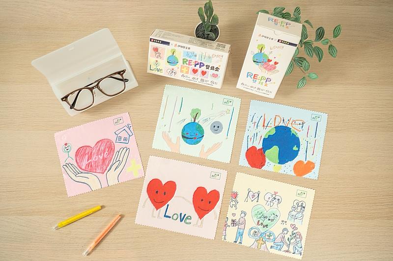 此次贈品邀請偏鄉學童，以「愛的循環」為主題，繪畫出對愛與環保的理解。