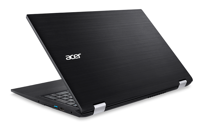 Spin 3是一款大螢幕的可翻轉筆電，Full HD 15.6吋IPS1超大螢幕，搭載Intel Core處理器
，且支援 SSD、HDD雙硬碟，可同時享有固態硬碟的速度效能與傳統硬碟的大容量（圖由宏碁提供）