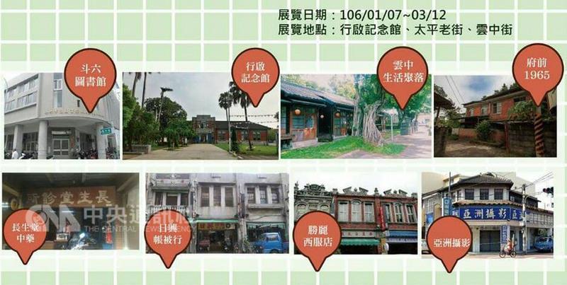 雲林科技大學師生以「田野學校」概念，透過「街角博 物館」模式，在行啟紀念館為主的8處舊城，推出「十 光隧道－斗六舊城大富翁特展」。 （翻攝畫面） 中央社記者葉子綱傳真