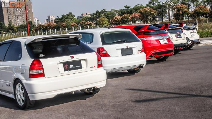 Civic EK9、EP3、FN2、FK2、FK8，五代同堂火力展演