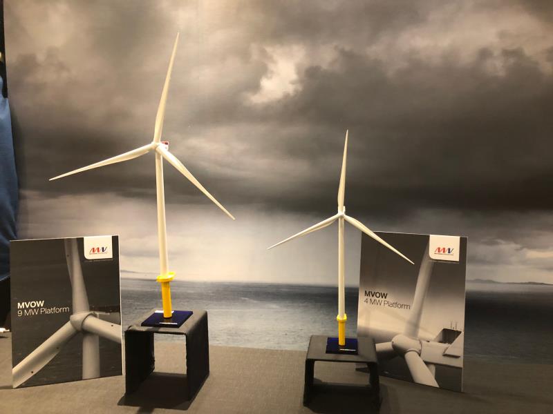 三菱重工維特斯離岸風電公司生產的離岸風機模型。