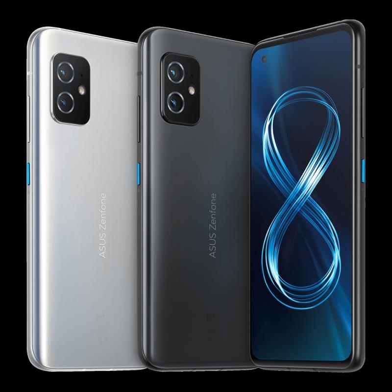 電腦品牌廠華碩13日發表5G智慧型手機Zenfone 8，搭載5.9吋120Hz AMOLED全螢幕。（圖取自ASUS官網asus.com/tw）