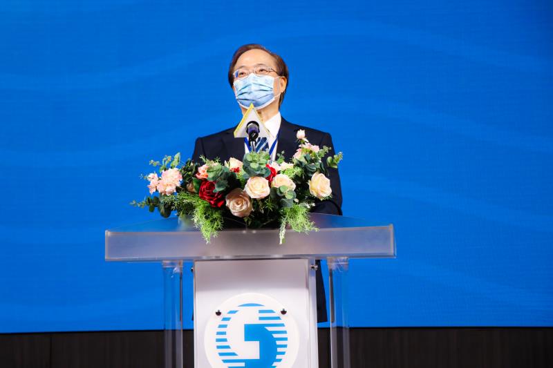 中華電信董事長謝繼茂傳達中華電信將持續深耕台灣在地原創內容。