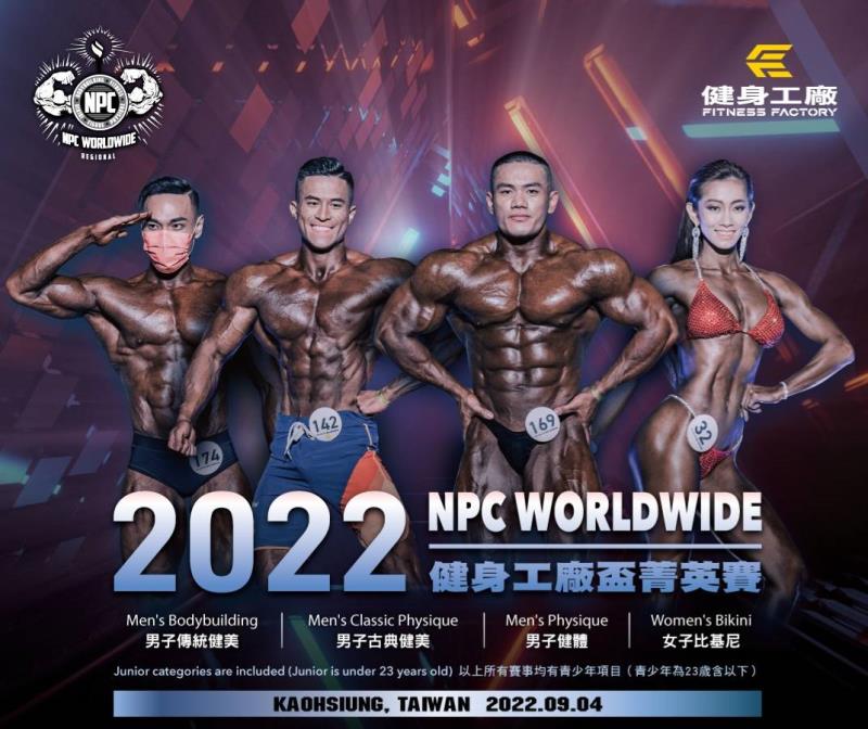 IFBB PRO台灣職業健美地區賽開放報名