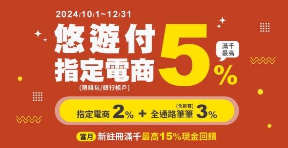 悠遊付10-12月電商瘋購物 超狂優惠多重送