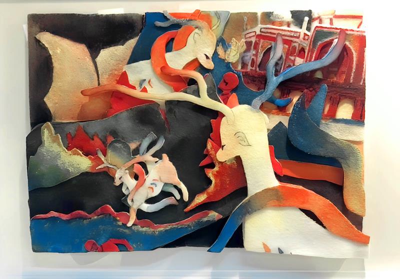 榮獲特優殊榮的苑裡高中陳蜜兒作品〈奇蹟〉。