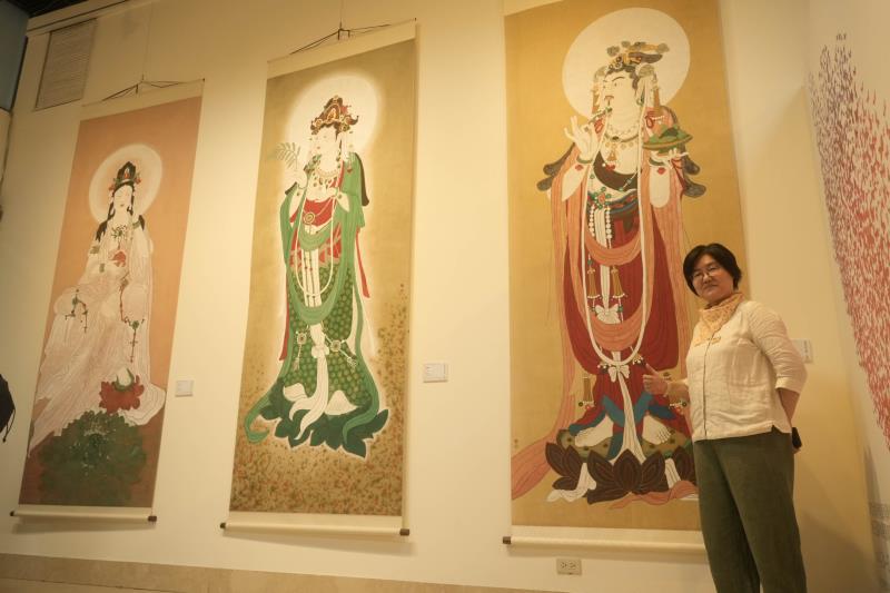 華梵大學佛藝系王力紅同學作品〈梵心妙相〉。