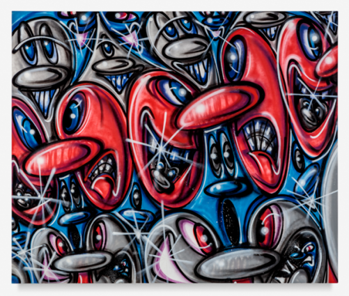 (Kenny Scharf, “CHAIN GANG”, 2022. Image courtesy of Almine Rech)