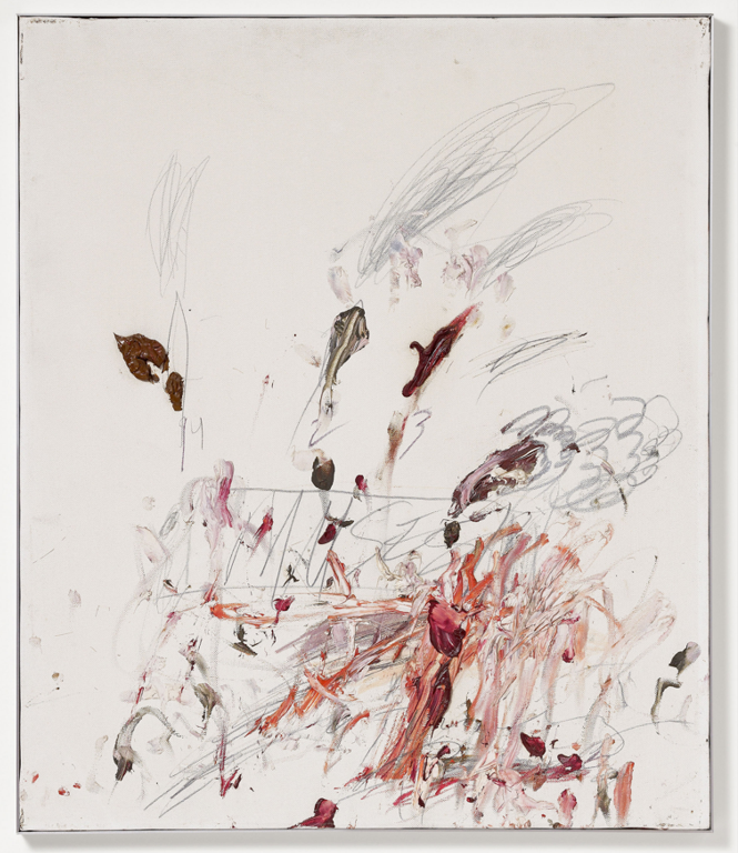 (Cy Twombly, “Muses”, 1963, Oil, wax crayon, pencil and color pencil on canvas 70 x 60 cm. Image courtesy of Galerie Karsten Greve, Cologne _ Paris _ St. Moritz. Photo_ Saša Fuis, Cologne)
