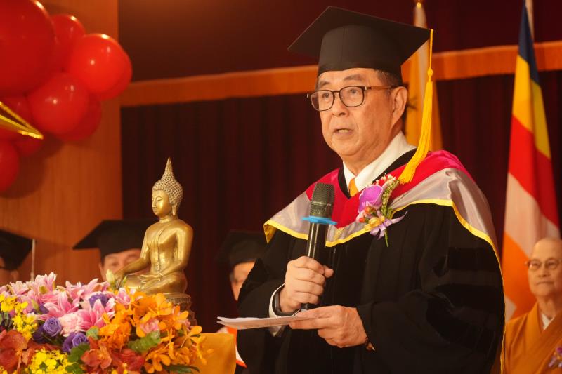 華梵大學李天任校長致詞。