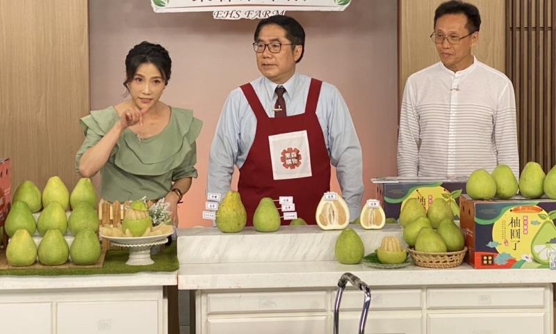 黃偉哲上電視購物平台直播「叫賣」汁多味美台南文旦    40分鐘搶購一空