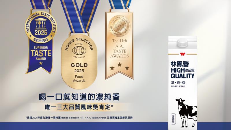 林鳳營鮮乳奪下國際三大食品獎　台灣唯一勇登全球品質與風味殿堂