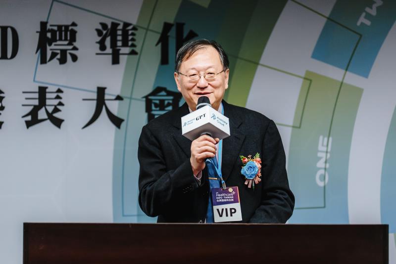 台大醫院余忠仁院長，說明3D AI影像於台大醫院的實際應用。