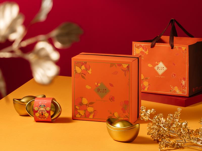  一之軒「福運雙喜禮盒」，雙層設計展現春節尊貴體面的送禮價值。