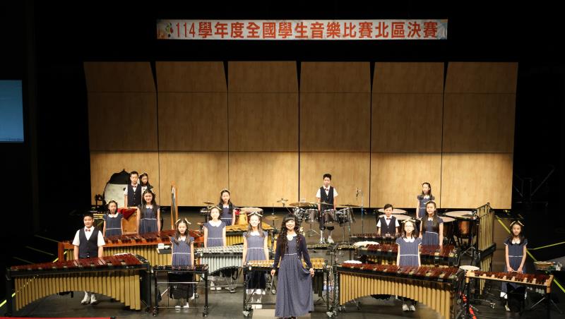 打擊樂團演出精湛獲評審團好評。