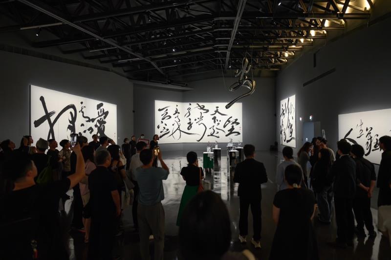 躲貓貓王意淳書法創作展覽現場