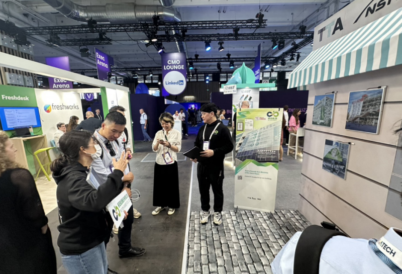睿田能源於法國巴黎 VivaTech TTA 館展示彩繪立面光電與 BIPV 淨零建築解決方案，透過國際展會與海外交流，推動台灣綠色科技走向歐洲市場。