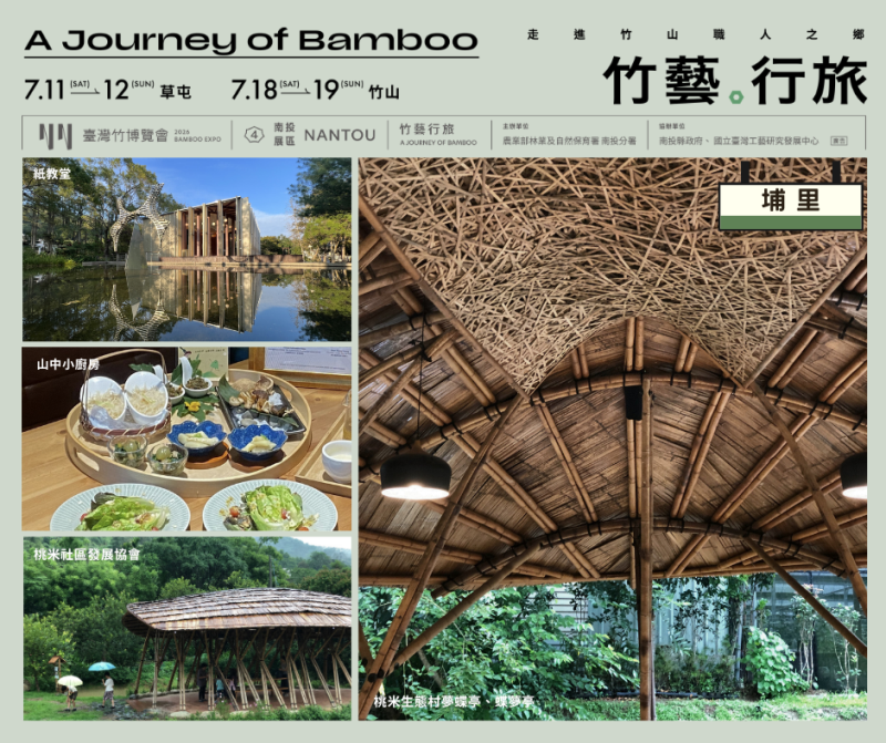 埔里｜尋覓內山竹跡 旅行風格：生態漫步、低碳生活、跨界工藝 推薦慢遊：澀水森林步道 ➡️ 夢蝶亭．蝶夢亭 ➡️ 山中小廚房 ➡️ 廣興紙寮.
