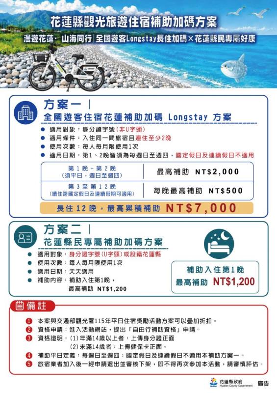秋冬騎遊花蓮　金針花海一路聽見山海歌聲