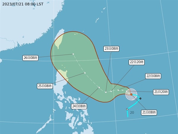 颱風杜蘇芮預估北轉靠近台灣 最快24日發布海警