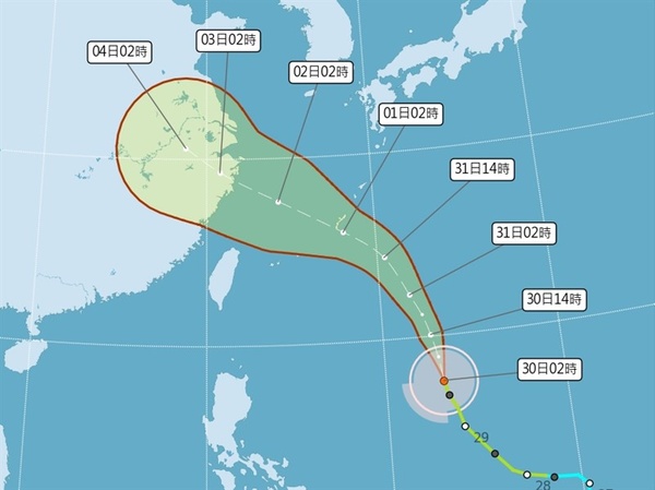 吳德榮：颱風卡努最快31日轉中颱 8/1北部有雨