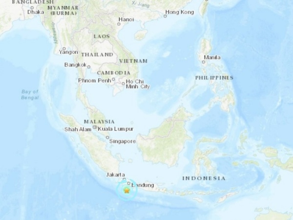 印尼爪哇島外海地震規模6.5 首都雅加達有感