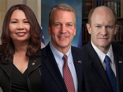 美3聯邦參議員6日訪台 討論美台關係、區域安全