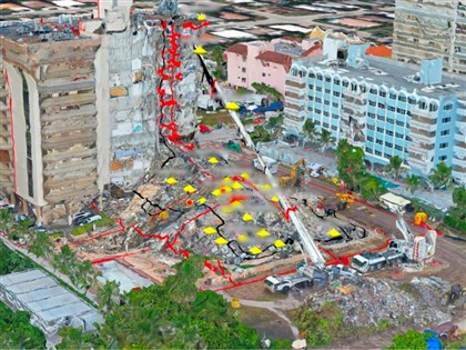 以色列用空拍衛星資料 繪3D圖支援佛州大樓搜救