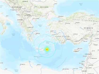 希臘克里特島規模6.3強震 震源深度僅2公里