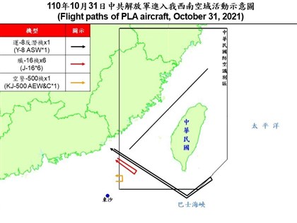 8架共機擾台西南ADIZ 運8進入東南空域