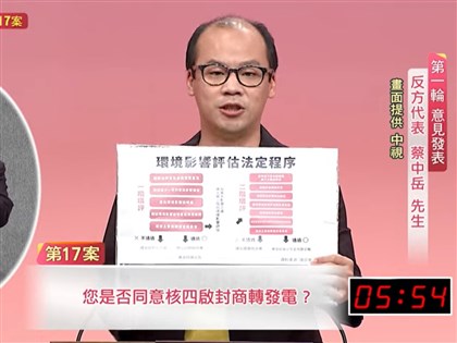 蔡中岳：核電廠不是大賣場 至少15年才能發電
