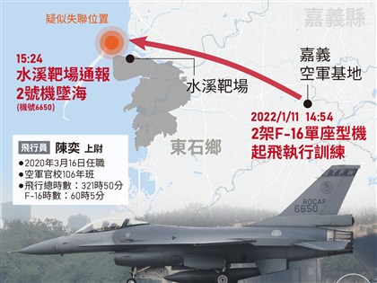 早安世界》F-16V戰機嘉義墜海 飛官陳奕失聯