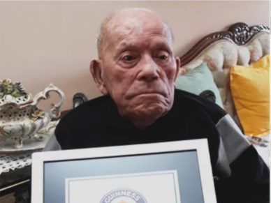 破金氏世界紀錄最長壽男性去世 享嵩壽112歲[影]