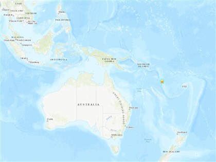 萬那杜地震規模5.8 震源深度200公里