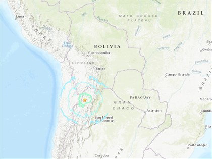 阿根廷北部發生規模6.6地震 深度182公里
