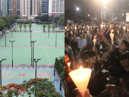 香港六四燭光晚會成追憶 港府連兩年關閉維園防非法集會