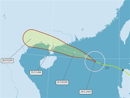 颱風馬鞍漸遠離 25日轉西南風中部以北防大雨