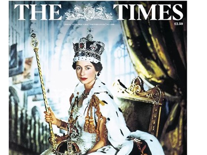 女王辭世 英國各報歷史性頭版哀悼致敬