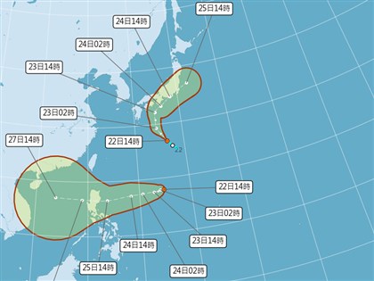 雙颱有機會23日同時生成 北部24日防大雨