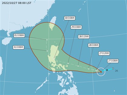 颱風奈格生成 北轉路徑更偏向台灣
