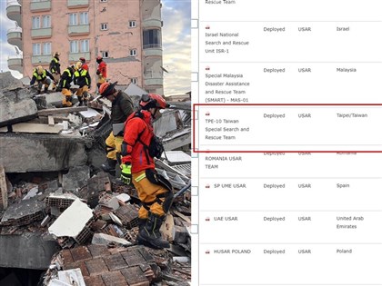 台灣搜救隊馳援土耳其受矚 登聯合國搜救官網、BBC報導封面