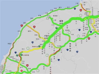 228連假首日國道7路段易塞 多處車速40公里以下