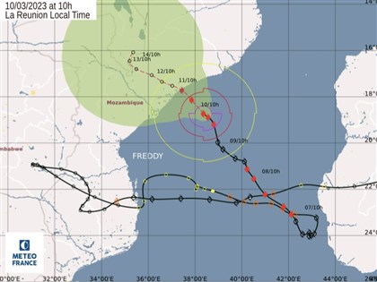 弗萊迪將破最長壽熱帶氣旋紀錄 回馬槍襲莫三比克