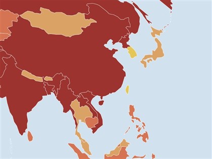 世界新闻自由指数 台湾升至35名中国倒数第2