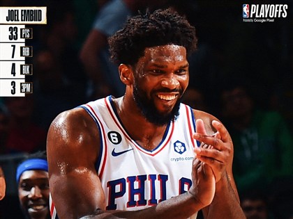 恩比德季後賽連3戰至少30分 隊史紀錄緊追艾佛森張伯倫[影]