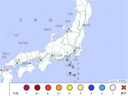 日本东京外海地震连3起规模5以上 气象厅一度发布海啸预报