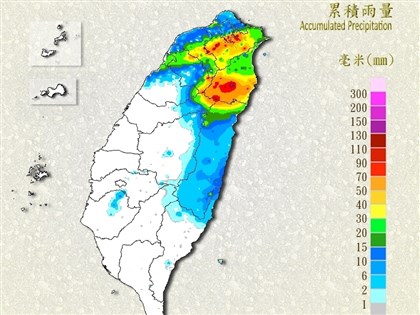 雙北宜蘭台中9縣市防豪大雨 累積雨量宜蘭大同最多