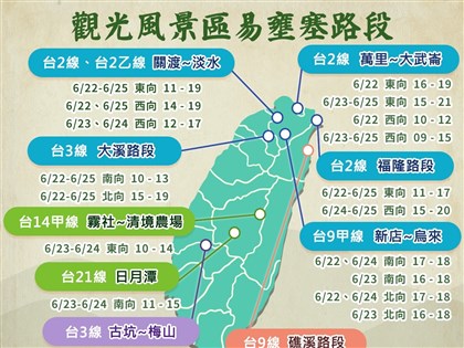 端午4天連假22日展開 省道易壅塞路段一次看